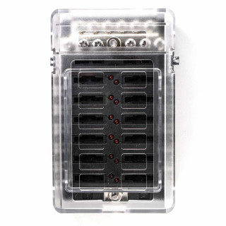 Fuse Box 12 Way Quick 12/24V w. negative Bus Bar and LED Indicator