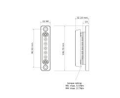 Sammelschiene mini 100A 2xM5 + 5xM4