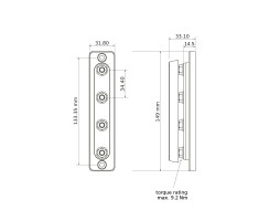 Busbar 150A 4xM6