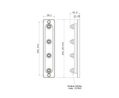 Sammelschiene 250A 4xM8