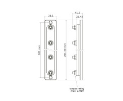 Busbar 250 amp 6xM8