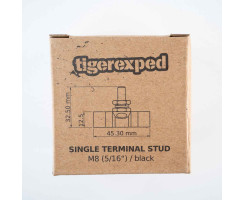 Terminal Stud Single, M8 black