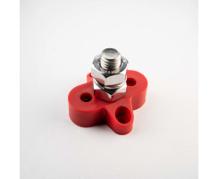 Single manifold and distribution bolt, M10 red