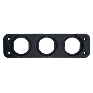 Einbaublende 3-fach  für  1 1/8" 12/24V Einbau-Messgeräte und Steckdosen