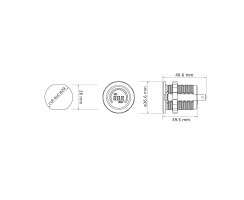 Voltmeter digital 12V / 24V with colour LED battery level...