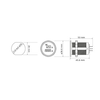 Digital Volt-/Ammeter Input Voltage 12/24V