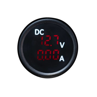 Built-in voltmeter/ammeter digital for 12/24V