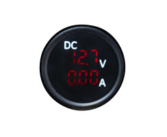 Built-in voltmeter/ammeter digital for 12/24V