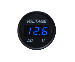 Voltmeter 12V / 24V mit Digital LED Display wasserdicht, Einbaumessgerät