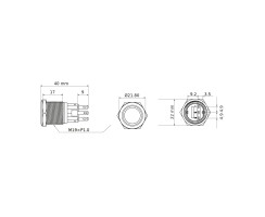 Edelstahl-Schalter mit LED in weiß 12V/5A Wasserdicht nach IP67, 3 Beleuchtungsmodi