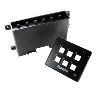 Switch panel boat / motorhome 12V and 24V flexible mounting thanks to REMOTE CONTROL PANEL with 6 ports, waterproof