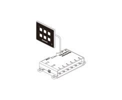 Switch panel boat / motorhome 12V and 24V flexible mounting thanks to REMOTE CONTROL PANEL with 6 ports, waterproof