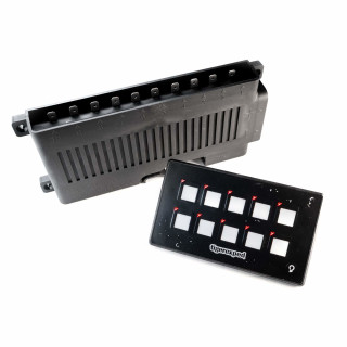 Switchboard boat / motorhome 12V and 24V with REMOTE PANEL. 10 ports with Bluetooth, waterproof