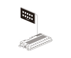 Switch panel boat / motorhome 12V and 24V flexible mounting thanks to REMOTE CONTROL PANEL, 10 ports with Bluetooth