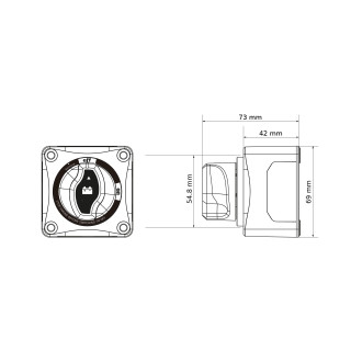 Batteriehauptschalter für Einbaumontage - 200A - Wohnmobil / Boot