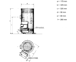 Dieselofen "Sibirien", 1,8 oder 2kW