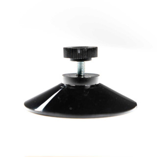 Suction cup black 60 mm with M4 x 14 mm thread and knurled screw