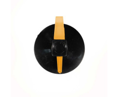 Suction cup black 60 mm with Goliath hook in yellow