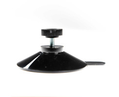 Suction cup black 50 mm with M4 x 10 mm thread and knurled screw