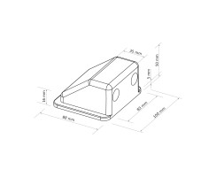 Solar cable gland, 2-way with PG cable glands, ABS, black