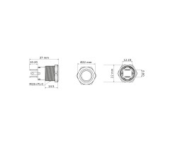 Edelstahl-Schalter mit LED Weiß für 12V, 20A Wasserdicht nach IP67, 3 Beleuchtungsmodi
