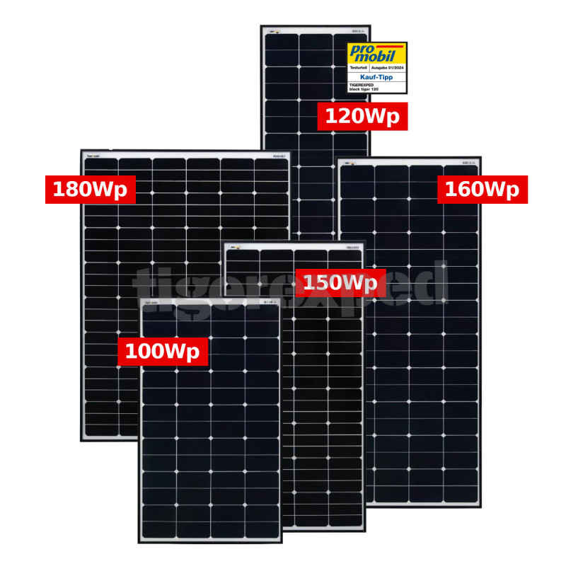 Set: 100Wp - 300Wp Wohnmobil-Solaranlage
