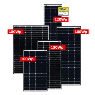 Solar Panel For Camper "black tiger" 100wp up to 180wp