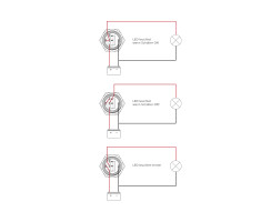 Edelstahl-Schalter mit LED Rot für 12V, 20A Wasserdicht nach IP67, 3 Beleuchtungsmodi