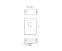 Vanlife" camper sink from Queensize Camper 400 x 340 x 150 mm