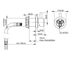 Stainless steel "hot water" camper shower from Queensize Camper