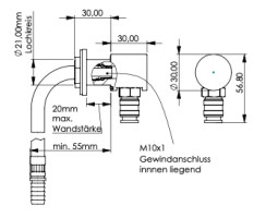 Camper-Dusche "Warmwasser" aus Edelstahl von Queensize Camper