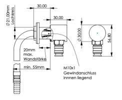Camper-Dusche "Warmwasser" aus Edelstahl von Queensize Camper