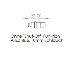 Schnellkupplung "Stecker" passend zu allen Duschsets von Queensize Camper