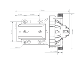 Druckwasserpumpe mit Bypass 18 l/min, 4 bar für 12V- oder 24-Systeme - Original tigerexped