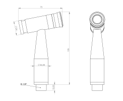 Camper shower Shower head with dual-jet nozzle & start/stop