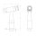 Camper shower Shower head with dual-jet nozzle & start/stop