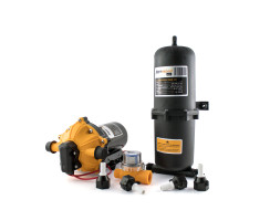 Water pressure system - pressurised water pump 12V & pressure storage tank