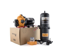 Water pressure system - pressurised water pump 12V & pressure storage tank