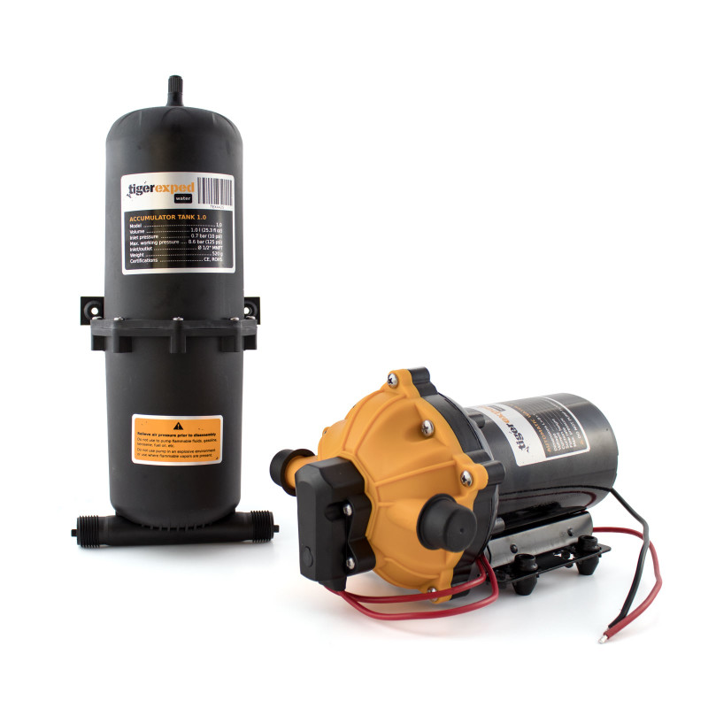 Pressure Water System for RV / Boat Pump & Accumulator Tank Bundle
