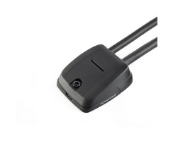 Horizontal cable entry, double, black, 6-10 mm cable