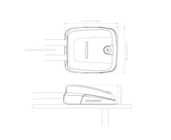 Horizontal cable entry, double, black, 6-10 mm cable