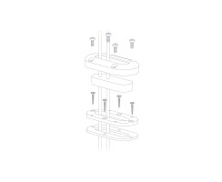 Multi cable gland for multiple cables up to Ø15mm, plastic, black