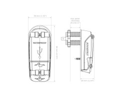 Wasserdichte USB-Steckdosen 12-24V ROKK Charge