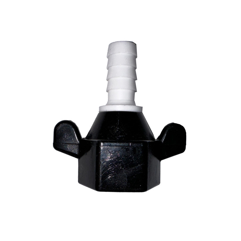 2x Edelstahl Schlauchtülle 10mm - 304 Edelstahl Mit Schellen - Für Wasser, Gas & Luft G1/2" IG