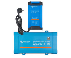 Battery charger 15A with inverter 250VA without mains...