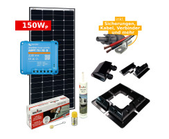 Complete solar set 150Wp for campers & motorhomes