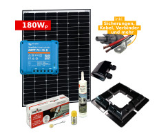 Complete solar set 180Wp for campers & motorhomes