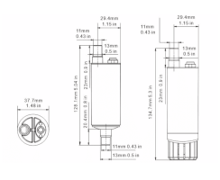 Submersible and Inline Pump by Seaflo 200GPH (≈ 12,6 L/min), 12 V