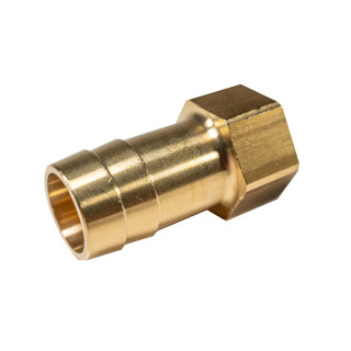 Screw-On Hose Nozzle, Brass G 1/2 for hose ID 19 mm, AF 24