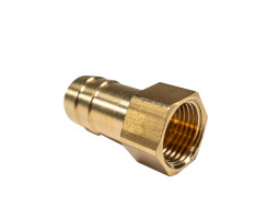 Screw-On Hose Nozzle, Brass G 1/2 for hose ID 19 mm, AF 24